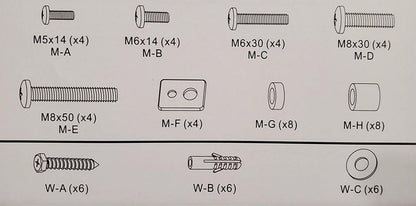 Heavy-Duty Tilt TV Wall Mount for 37" ~70" TV up to 80kg/176lbs with Hardware Pack TV Screws Kit - syson