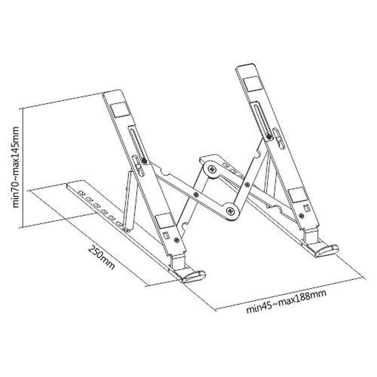 Portable Laptop Desk Stand Foldable, Ergonomic Ventilated Laptop Riser Compatible with 10-16” Laptops - syson
