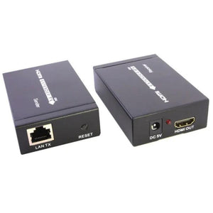 HDMI LAN EXTENDER OVER CAT 5E CAT 6 RJ45 UP TO 200FT 1080P With 2 AC Adapters - syson