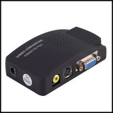 AV RCA Composite S-Video To VGA Converter Adapter WIDE Sc0N