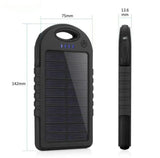 Solar Panel Charger 5000mAh Portable Charger Backup External Battery Power Pack - syson