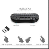 Wireless Touch Mini Keyboard 2.4G Multi Point with RGB Backlight Cordless Keypad