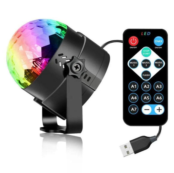 RGB LED Color Light Ball for DJ Club Disco KTV Party Bar Stage Sound Activated - syson
