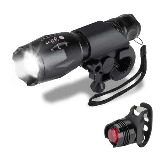 Bicycle Front Head Light Waterproof LED Bike Safety Flashlight Taillight Combo - syson