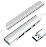 Super Speed Aluminium 4 Port USB 3.0 Hub Powered Hub Ultra Slim Adapter - syson