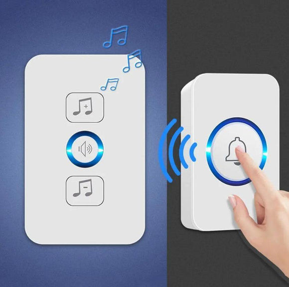 Wireless Waterproof Doorbell 1 Button 1 Receiver 150M Remote Control Door Ring - syson