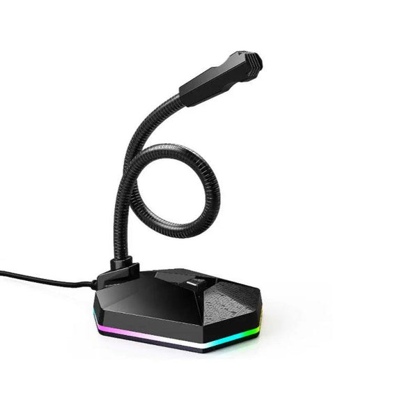 Gaming RGB Desktop USB Microphone Voice Recording Speech Recognition Streaming - syson