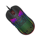 USB Gaming Mouse RGB LED Light Mice 7200 DPI Optical LED Blacklight - syson