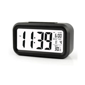 Digital Alarm Clock Large LCD Display Thermometer Smart Night Light Back Light - syson