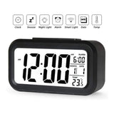 Digital Alarm Clock Large LCD Display Thermometer Smart Night Light Back Light - syson