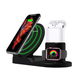 3-in-1 Charging Dock Stations with Qi Wireless Pad Charger Stand Station - syson