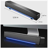 Soundbar USB Powered Sound Bar Speakers for Computer Desktop Laptop PC Black