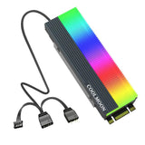 Heatsink Compatible with both M.2 and PCI-E NVME SSD 2280 ARGB Solid State Disk Radiator