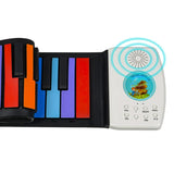 Keyboard Piano Rainbow Piano Keyboard Roll Up Piano 49 Keys Flexible Colourful Foldable Silicone Toddler