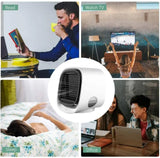 Portable Personal Air Cooler Mini Table Air Conditioner Fan with Icebox
