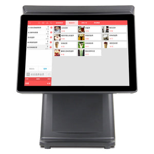 POS All-in-one Terminal 15" Touch Screen+ 15" Customer Screen, Windows ...