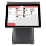 POS All-in-one Terminal 15" Touch Screen+ 15" Customer Screen, Windows 7