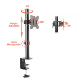 Single Monitor Mount for 13: to 32" Screen, Adjustable Height, Tilt, Swivel, Rotation - syson