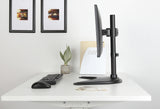 Single Monitor Stand Freestanding VESA Steel Mount Base Riser fits 13 to 27 inch Screens - syson