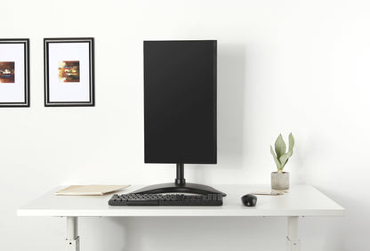 Single Monitor Stand Freestanding VESA Steel Mount Base Riser fits 13 to 27 inch Screens - syson