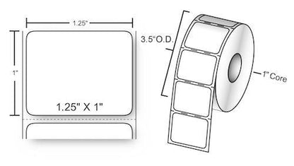Thermal retail Label Barcode Label1 1/2" x 1" (40mm x 25mm) - syson