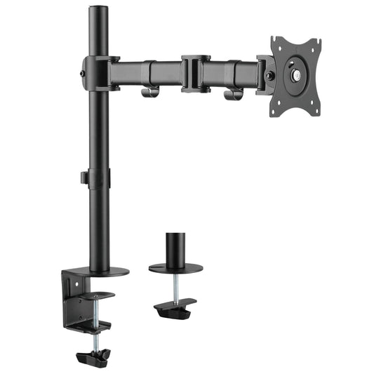 Single LCD Monitor Desk Mount Stand Fully Adjustable for one Screen 13" to 27" - syson